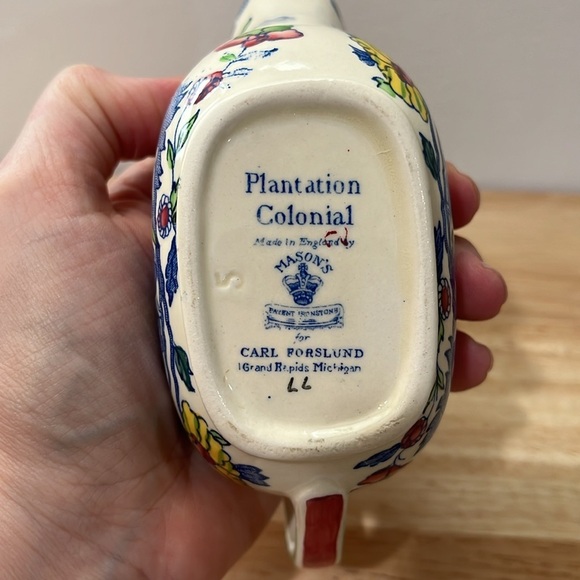 MASON’S COLONIAL PLANTATION MINI PITCHER SAUCER CARL FORSLUND - Picture 3 of 9